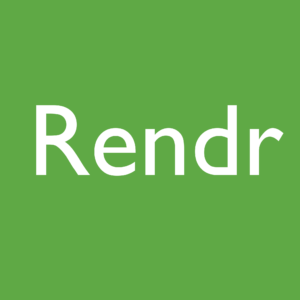 logo rendr : réalité virtuelle - reconstitution historique 3D - patrimoine