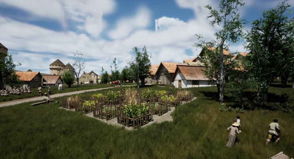 Les Jardins du château de Decize en réalité virtuelle - Parcours touristique Legendr