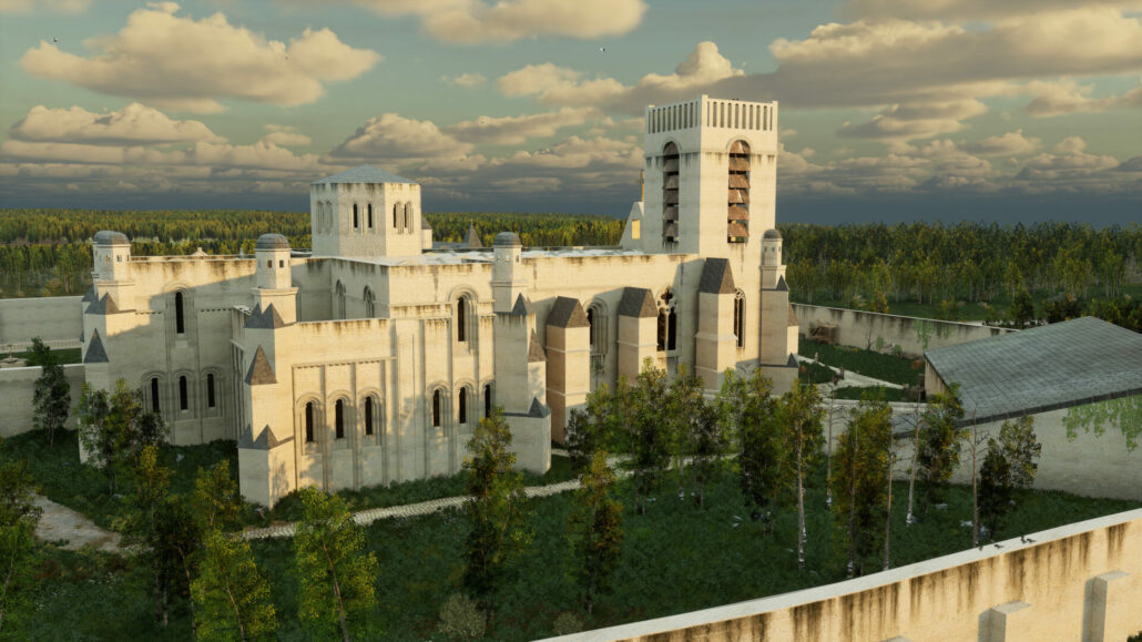 Reconstitution historique en 3D de la couronne extérieure de Notre-Dame