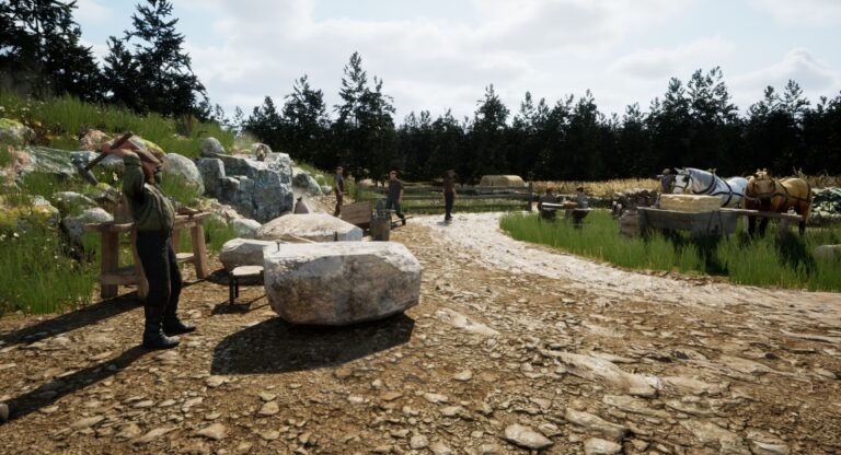 Reconstitution 3D de l'ancienne carrière de Masgot en 1875