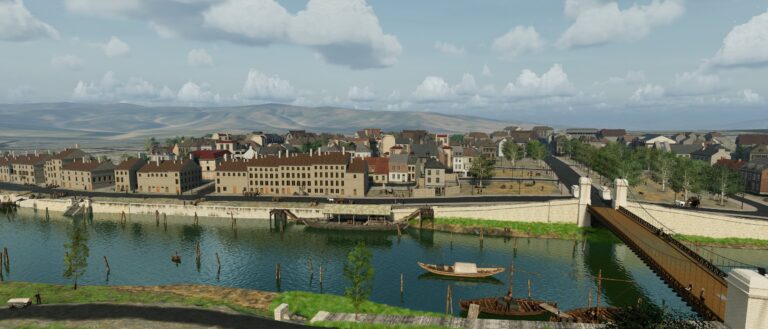 Reconstitution 3D de la ville de Jarnac en 1871