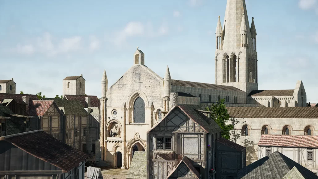 Façade de l'Abbaye Saint-Pierre d'Airvault.