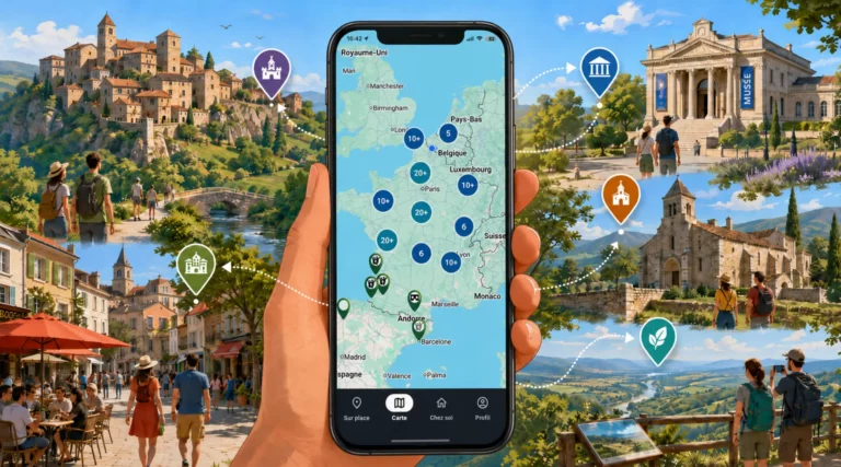 Application de parcours touristiques reliant plusieurs communes