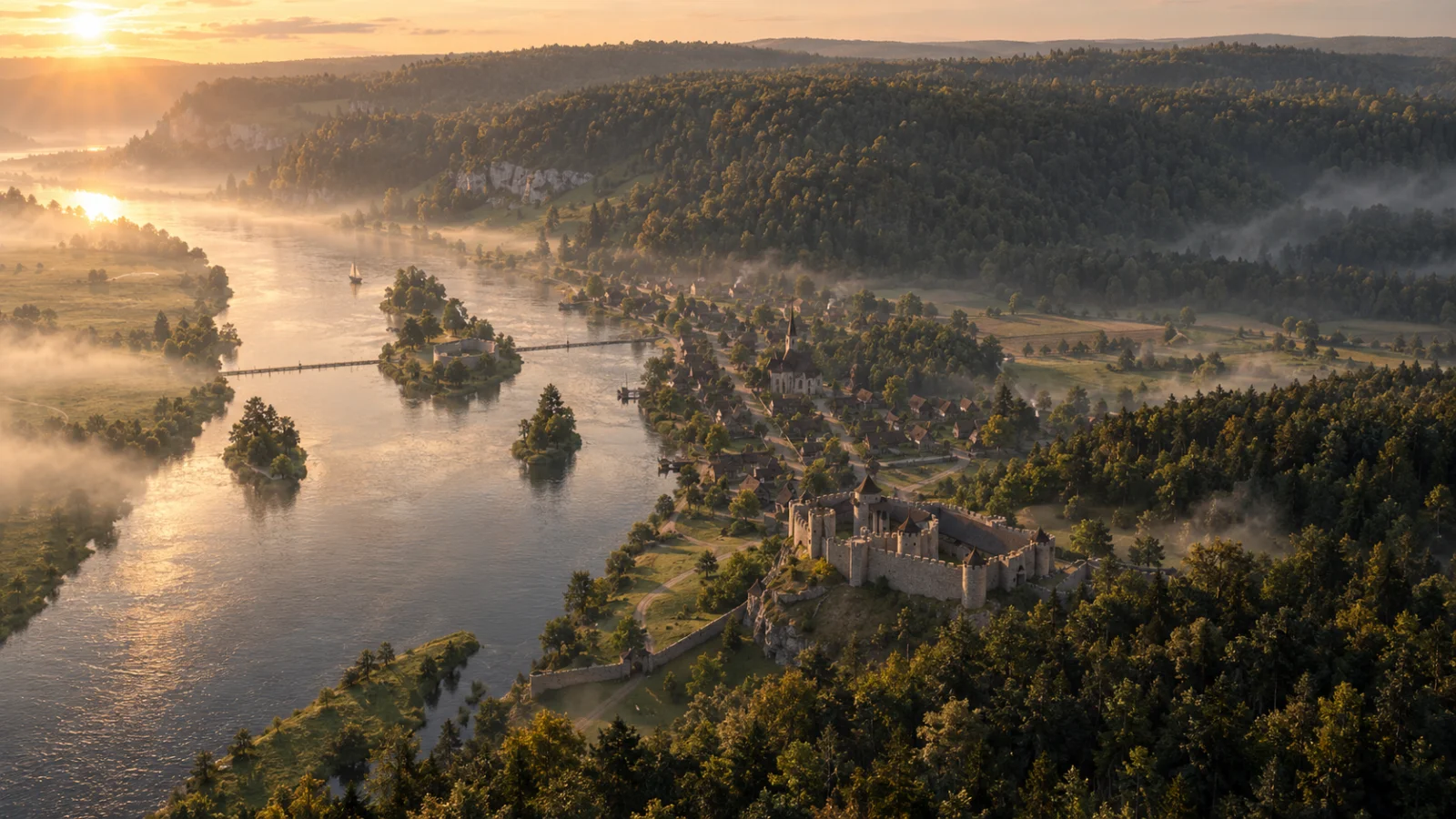 Château Gaillard et la vallée de la Seine Château Gaillard et la vallée de la Seine