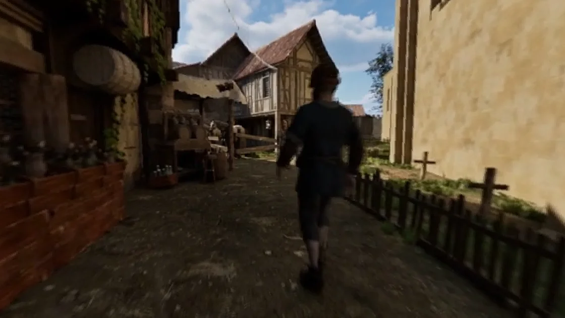 Une rue de Lusignan au Moyen Âge Une rue de Lusignan au Moyen Âge