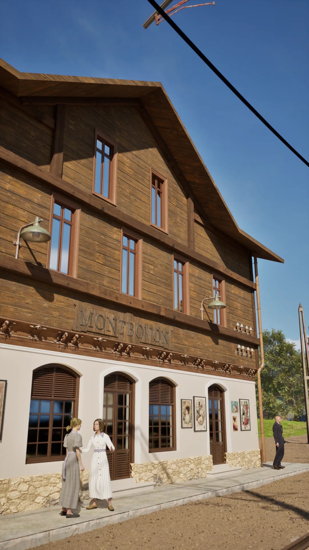 La façade de la gare La façade de la gare