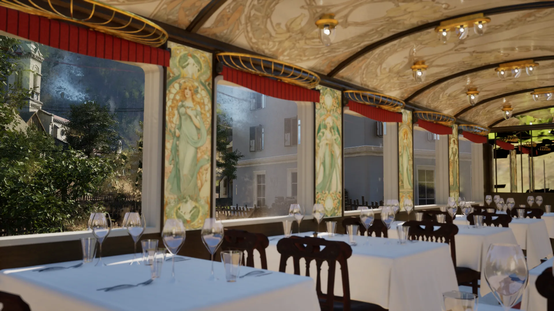 Le wagon-restaurant de 1905 Le wagon-restaurant de 1905