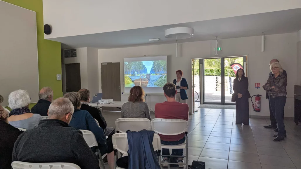 Présentation du parcours Legendr et de la reconstitution 3D des Sept-Écluses lors de l’inauguration à Rogny