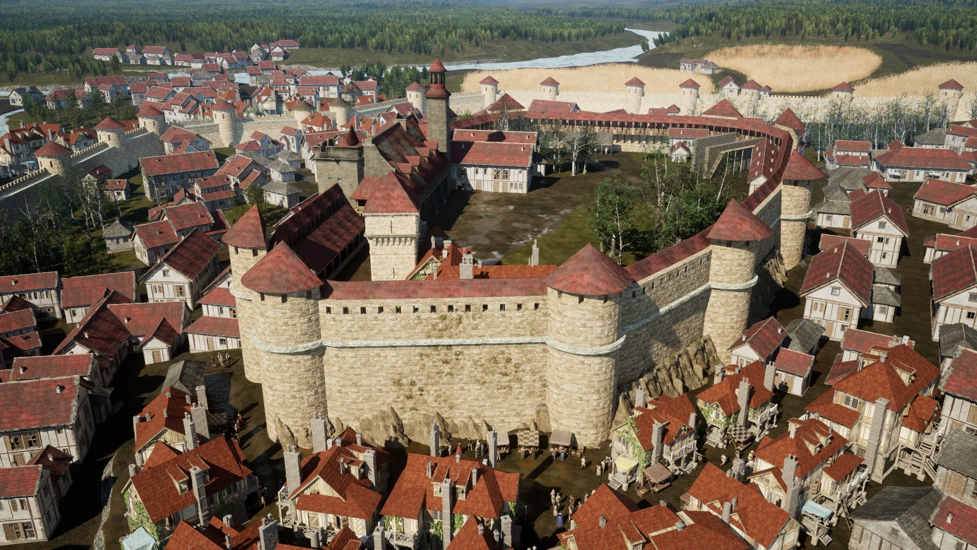 Reconstitution historique de la cité médiévale de Montluçon