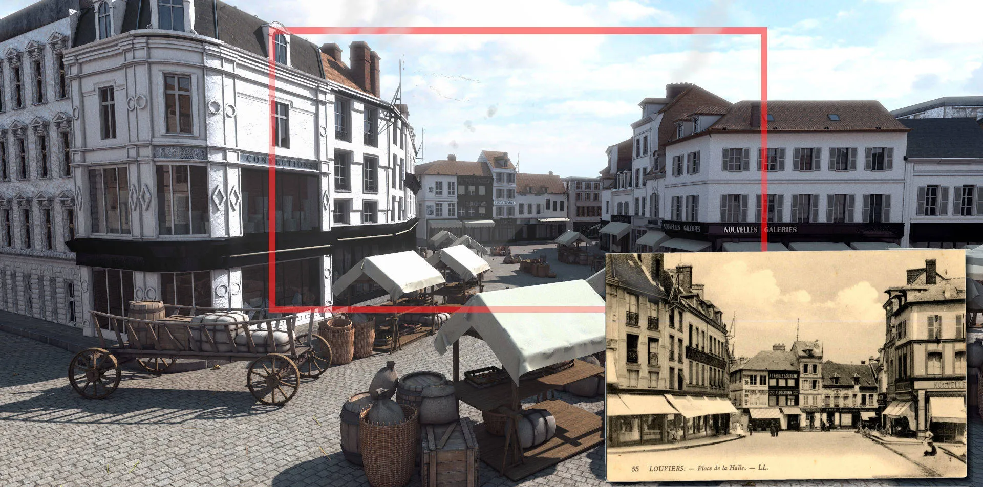 Reconstitution louviers Halle Drapiers